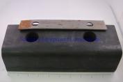 RUBBER BUMPER, 4-3/4 X 10 X 3, W/ MOUNTING PLATE